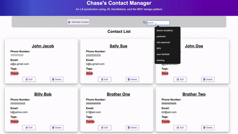 Tag Filter Demo